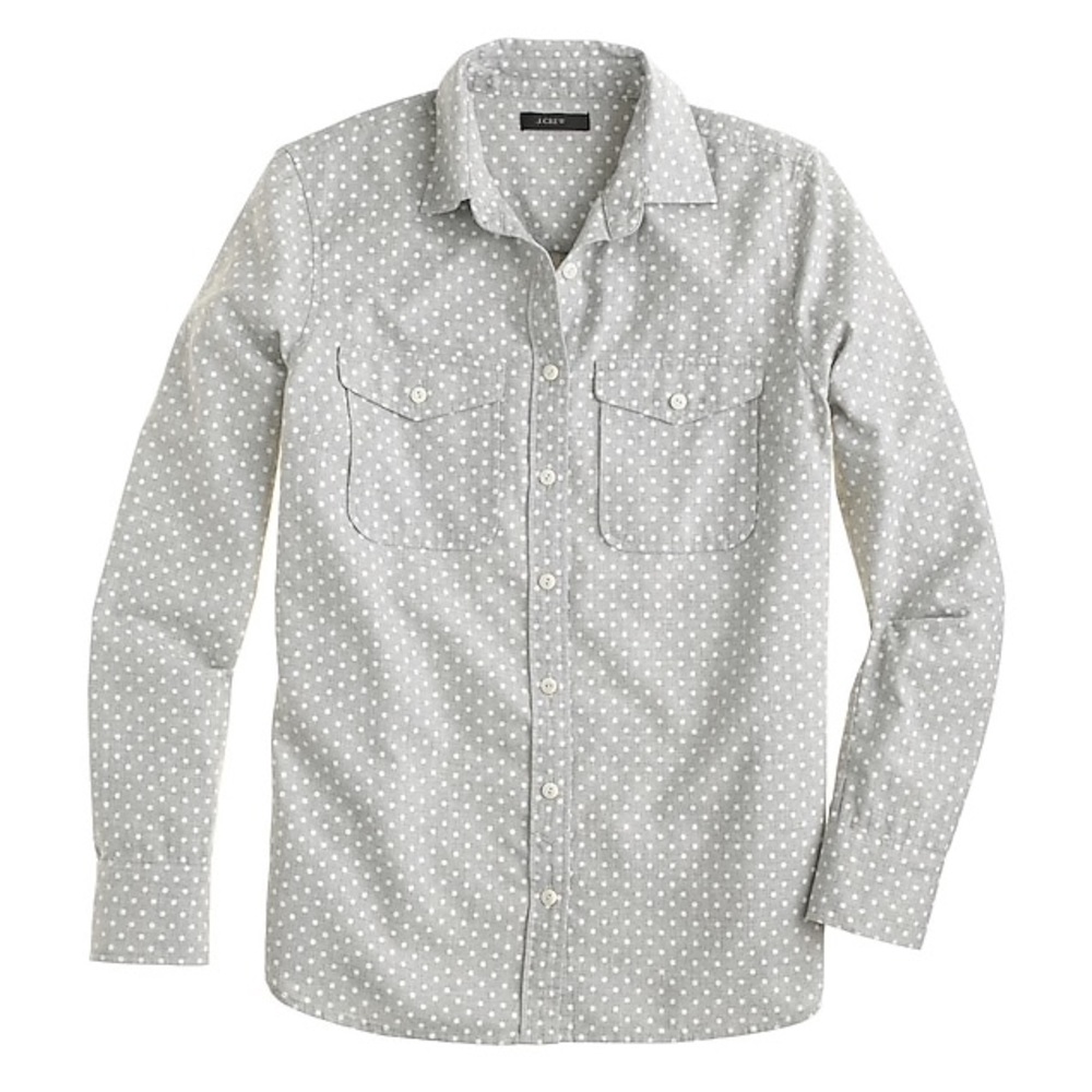 J. Crew Polka Dot Button Down - image 1